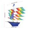 3D Huge Rainbow Sailboat Flying Kite Outdoor Sports Children Kids