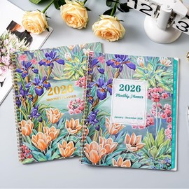 2026 Monthly Planner - 2026 Planner, JAN 2026 - DEC 2026, Monthly Planner 2026 for Daily Organizing, 9" * 11", 12-Month Calendar with Contacts, Passwords, Back Pocket, Tabs, Floral Design