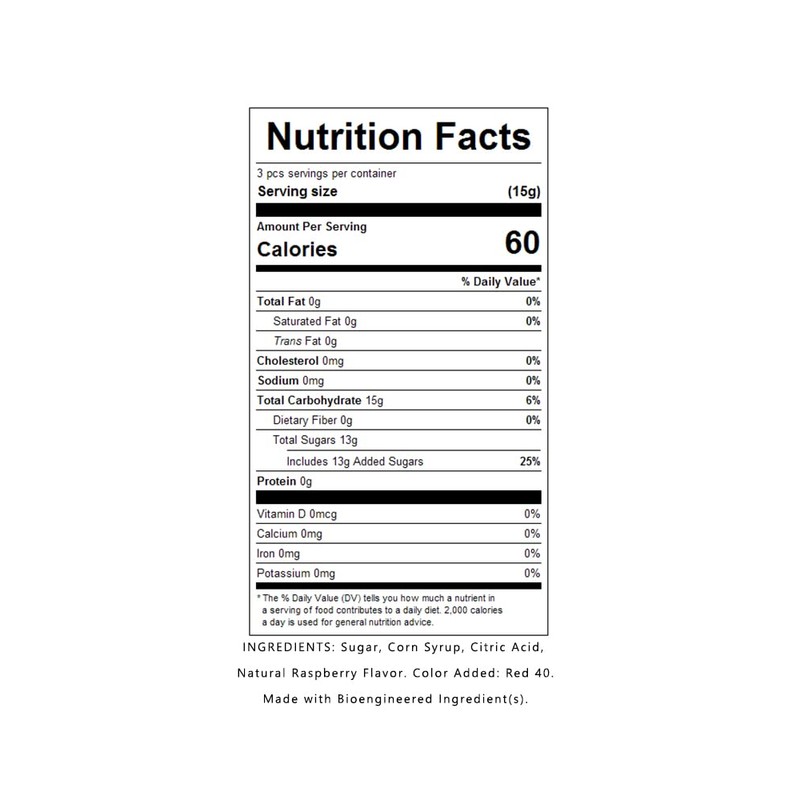 SweetGourmet Natural Sanded Raspberry Drops | Old-Fashioned Hard Candy Bulk