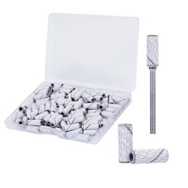 100 Pcs sanding bands for nail drill 240 grit sanding bands mini sanding bands for nail drill with 3.1mm mandrel nail drill bit,sanding bands for Manicures and Pedicure, Zebra