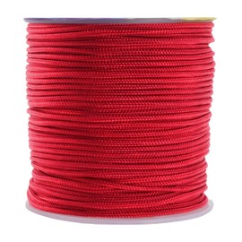 Mandala Crafts Nylon Satin Cord - 1.5mm Nylon Cord for Jewelry Making - 1.5mm Cord Nylon String for Bracelets Making - 65 Yds Burgundy Strings Rattail Chinese Knotting Cord