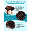 Ombre Brown Human Braiding Hair for Boho Braids 100g 3