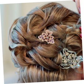 BIUDECO 6pcs Rhinestone Crystal Small Jaw Claw Clips Heart Bow Design Hair Accessories for Women and Girls Non-slip Hair Clips for Easy Hairstyling Random Style