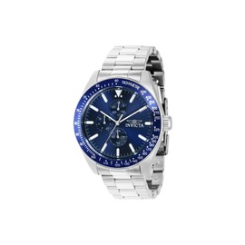 Invicta Aviator Men 45mm Stainless Steel Silver Blue dial VH67 Quartz