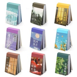 450 Pieces Washi Sticker Set, 9 Set Scrapbooking Diary Planner Album Diary Notebook, Scrapbooking Sticker Journaling Supplies for DIY Arts and Crafts Card Making Laptop Decoration (Elegant Style)