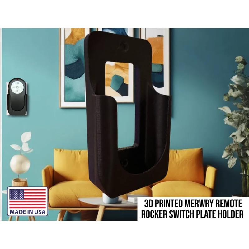 Wall Mount Remote Holder for Home Decorators Merwry Fan, Black,