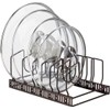 Toplife Pot Lids Organizer Rack for Cabinet and Countertop, 7+