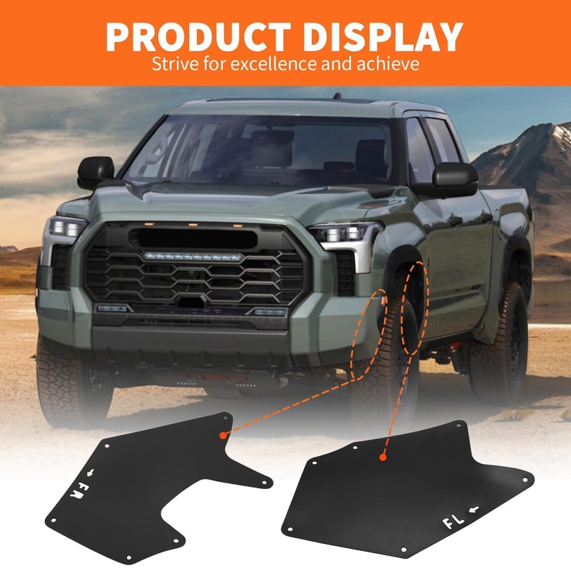 Aspaton Front Splash Guards Fender Liner Shields w/Clips Compatible with