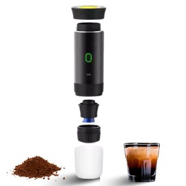 Portable Espresso Maker – Mini Travel Coffee Maker– Compact Portable Coffee Maker for Travel, Home, or Camping - USB-C 12V Powered, 15 Bar Pressure, 1560W