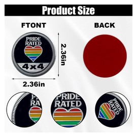 Pirate Badge Rated Car Emblem, 4 x 4 3D Metal Car Badge Decals Stickers Round Emblem Decals, Car Exterior Emblems Badge Compatible with Jeep Wrangler Vehicles Trucks SUV RV (Pride RDTED/2PCS)