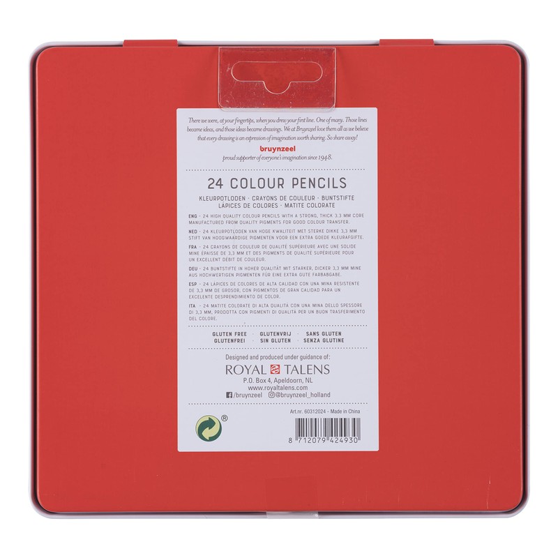 bruynzeel Expression Colouring Pencils 24 Metal Case