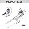 2 Pcs Right Angle Drill Attachment, 105 Degree 1/4 Right