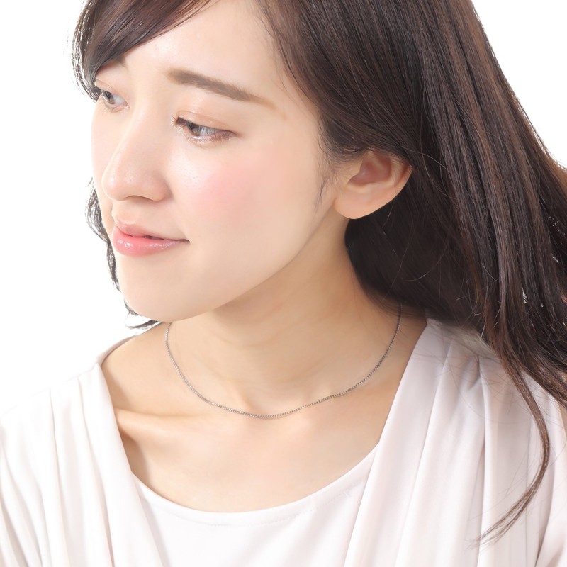 3B Pure Titanium 2 Sided Curb Chain Necklace, 0.06 inch