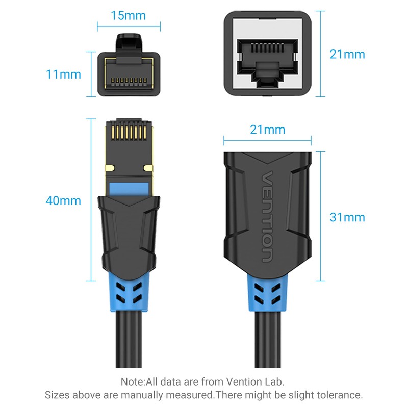 VENTION - Cable de extensión Ethernet Cat 6, cable de
