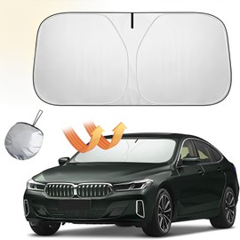 TFSZE Sonnenschutz Auto Frontscheibe,145*80cm Windshield Sun Shade,Frontscheibenabdeckung,Sonnenblende Vorne,Sonnenschutz Auto, Windschutzscheibe Faltbar für Sommer Selbsthaftend UV Hitzeschutz Plane