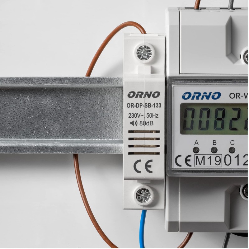 ORNO DP-SB-133 Doorbell Wired for DIN-1 Module Rail 1 Ton
