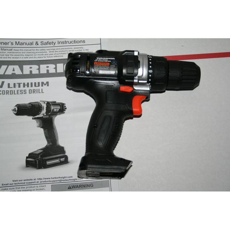 Warrior NEW Warrior Cordless Drill Driver 18V -3/8" Keyless -Bare