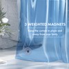 AmazerBath Extra Long Shower Curtain Liner, Clear Blue Shower Liner