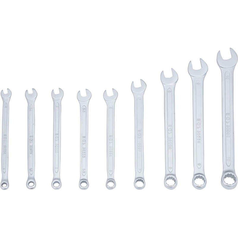 BGS 30551 Open-Ended Ring Spanner Set 9 Pieces SW 4-10
