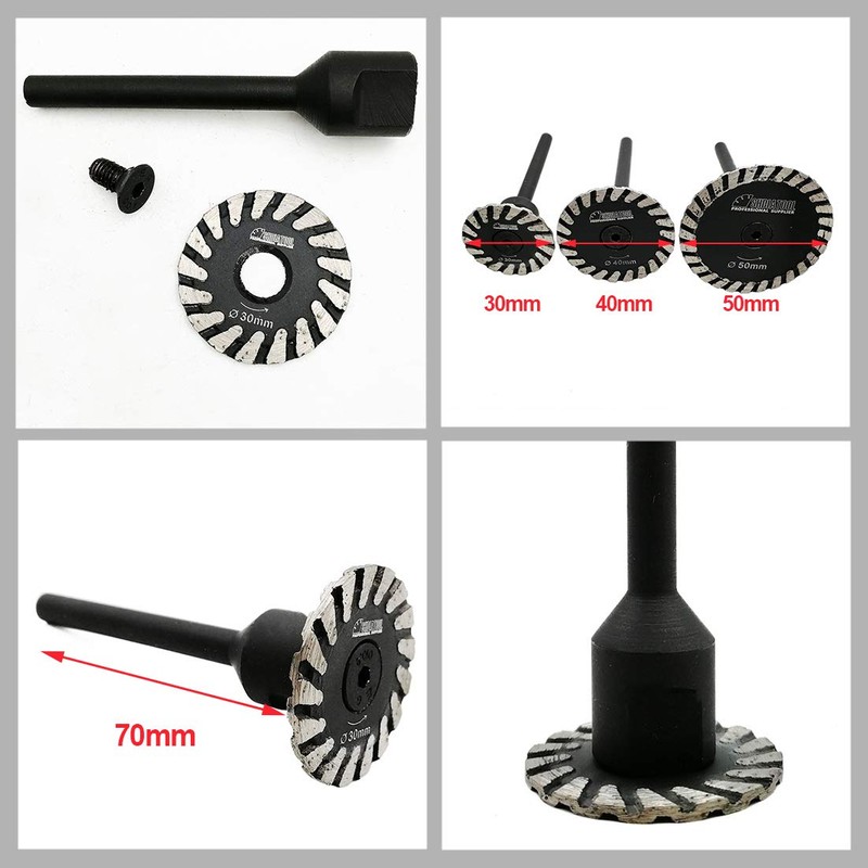 SHDIATOOL 1pc 30mm 1pc 50mm Mini Diamond Blades with Removable