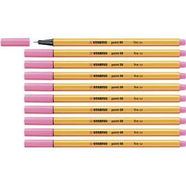 Fineliner - STABILO Point 88 Box of 10 Light Pink