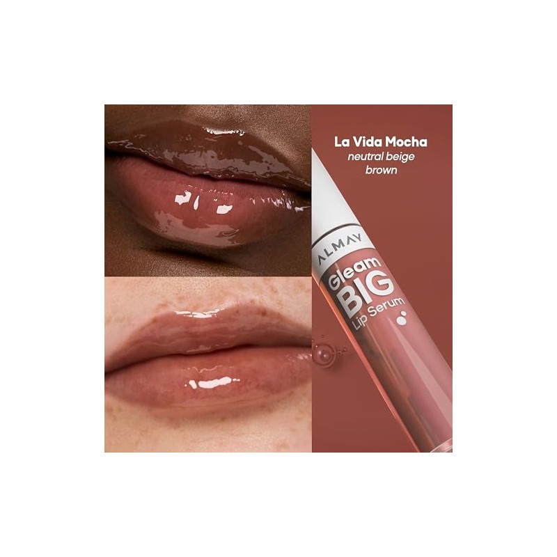 Lip Gloss Almay Gleam Big tono La Vida Mocha