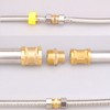 TOP-VIGOR 5Pcs Brass Pipe Fitting Hex Nipple, 1/2" x 1/2"
