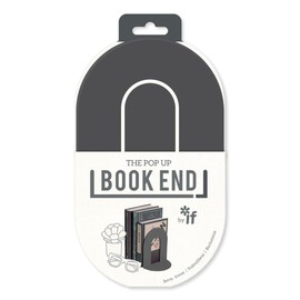 IF The Pop Up Book End, Fold Flat Single Bookend, Contemporary Colours, Mix & Match - Charcoal