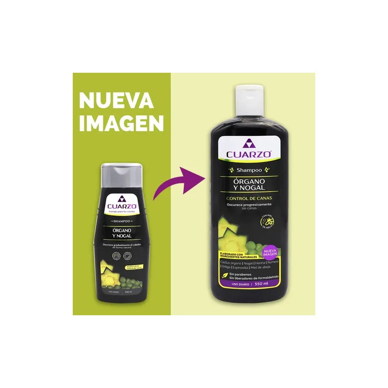 Shampoo Organo Y Nogal Cuarzo 550ml