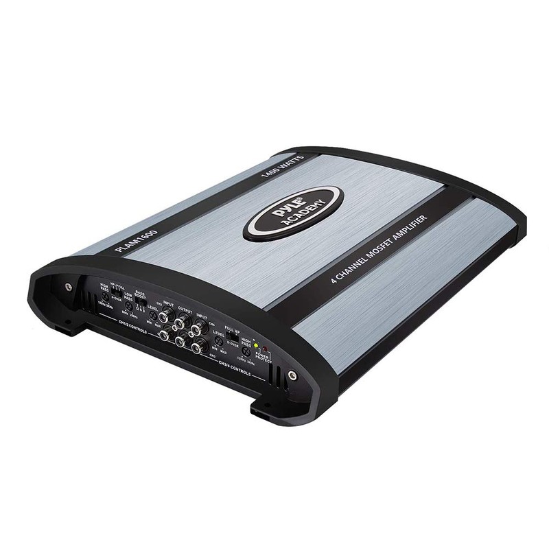 4 Ch. Car Stereo Amplifier Class AB- 1600W Bridgeable High