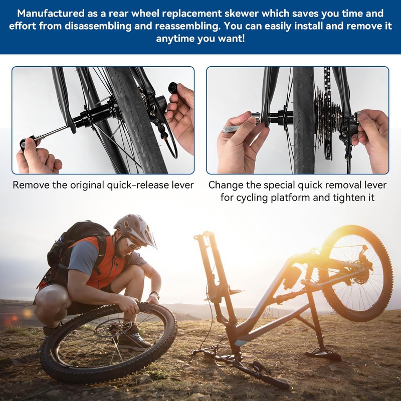 Frdhee Quick Release Rear Wheel Skewers, Bicycle Rear Wheel Quick