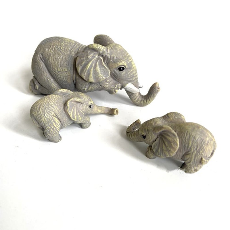 OVKGL Three Elephants Resin Garden Ornaments Elephant Elephant Small Elephant