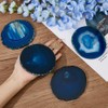 DICOSMETIC 4Pcs Natural Agate Coasters Stone Coasters Drinkware Bar Coasters