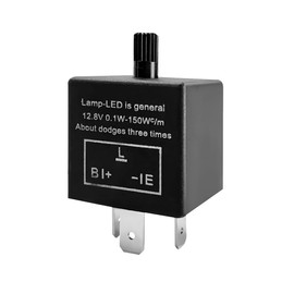 BWBWND CF13 LED Electronic Flasher Relay, 12V 3-Pin CF13 EP34 Turn Signal Relay Fix w/Speed Adjustable Function, Auto Light Bulb Relays for Led Lights Hyper Blink Flash No Flash Problem