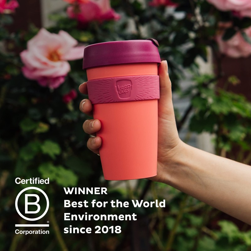 KeepCup Original Clear, Reusable Plastic Coffee Cup | Splashproof Lid,