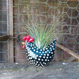 TAGXPBW Funny Chicken Flowerpot Ornament, Chicken Planter Succulent Planter, Farm Table Decor, Artificial Indoor Outdoor Garden Pot Decor (2 pcs)