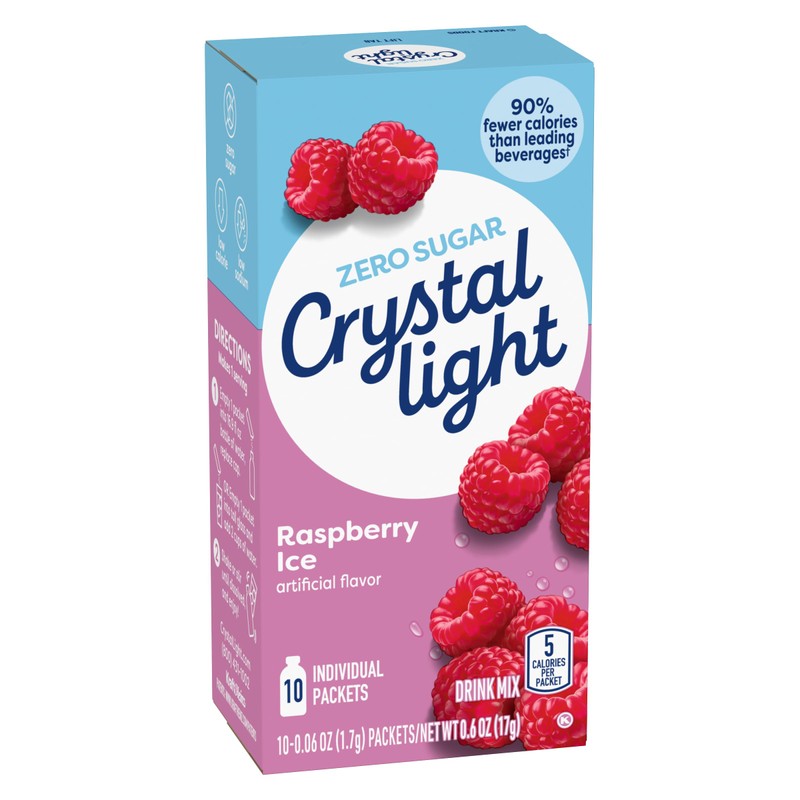 Crystal Light On The Go Raspberry Ice Drink Mix, 0.6