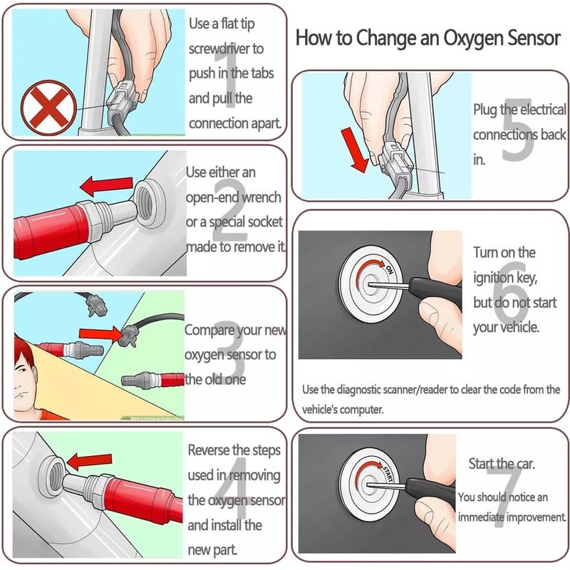 Superall 2Pcs 234-9109 234-4513 Upstream Downstream O2 Oxygen Sensor for
