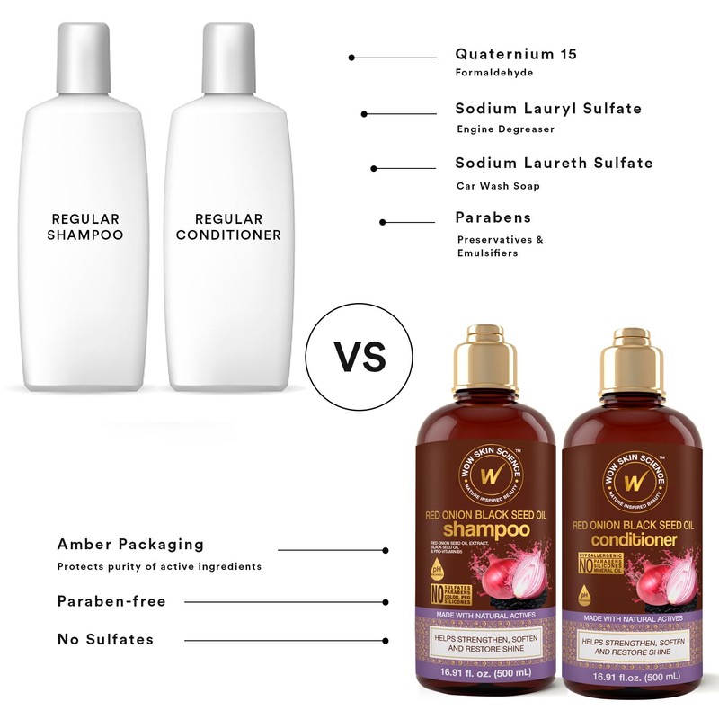 WOW Skin Science Red Onion Black Seed Shampoo & Conditioner