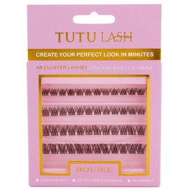 Tutu Lash Caramel Lashes Brown DIY Cluster Lashes BOUJEE 48 x cluster lashes self application easy to apply lashes lash cluster box re-usable vegan (Boujee Brown Cluster Lashes)