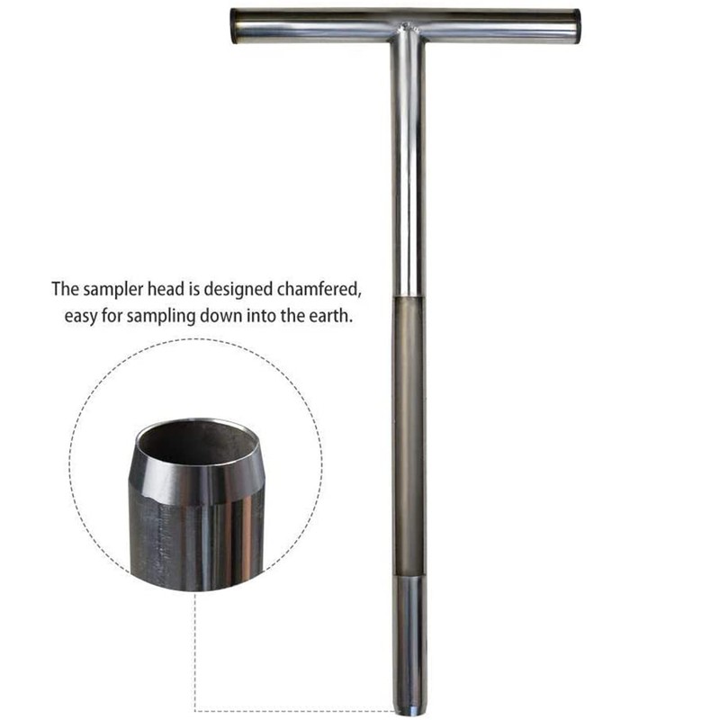 Soil Sampler Probe Stainless Steel Tubular T Style Handle Soil