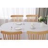 FANTELOO Oval Tablecloth 52x70 inch Fabric Washable Table Cloth Pure