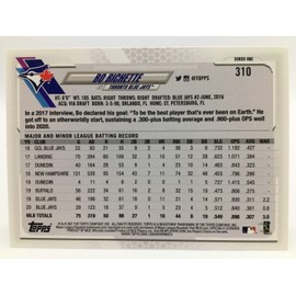 2021 Topps Series 1 Bo Bichette Base Card #310 Blue Jays Future Stars