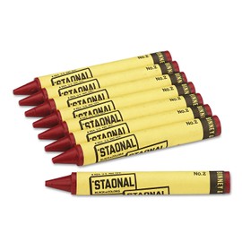 Crayola 5200023038 Staonal Marking Crayons, Red, 8/Box