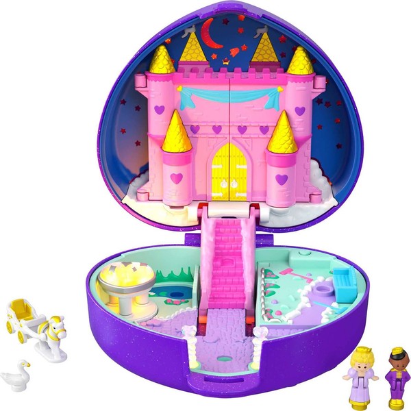 Polly Pocket Collector Compact with 2 Micro Dolls, Heritage Keepsake Collection Starlight Castle, Collectible Toy