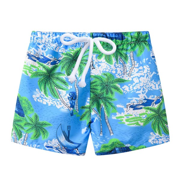 Little Hand Boys' Quick-Drying Swimming Shorts Board Shorts, Blue 2