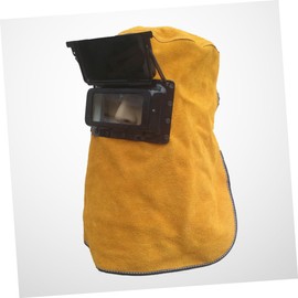 KONTONTY Solar Auto Darkening Welding Hood Professional Cowhide Leather Mask Comfortable for Tight Spaces