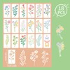 MWOOT Pack of 18 Drawing Painting Stencils, DIY Stencils, Flower
