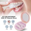 LONGMON Slim Retainer Case,Compatible with Invisalign,Aligner,Contain Remover Tool,Chewie,Pink Retainer Case