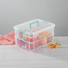 Sterilite Stack and Carry 2 Layer Handle Box, Stackable Plastic